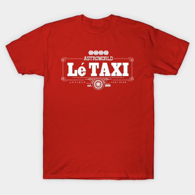 Houston Astro Theme Park Taxi Logo - White T-Shirt by Blake Dumesnil Designs